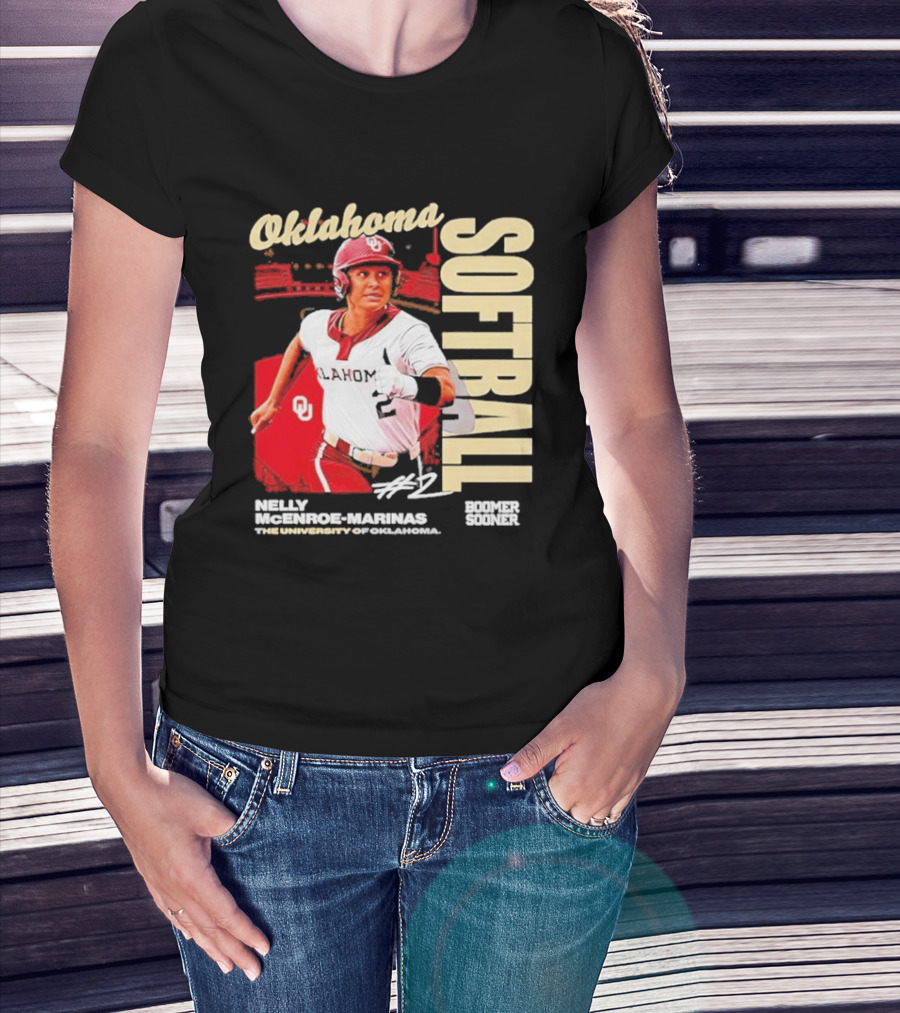 Nelly McEnroe Marinas #2 Oklahoma Sooners Softball Player T-Shirt