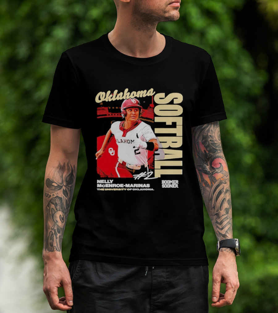 Nelly McEnroe Marinas #2 Oklahoma Sooners Softball Player T-Shirt