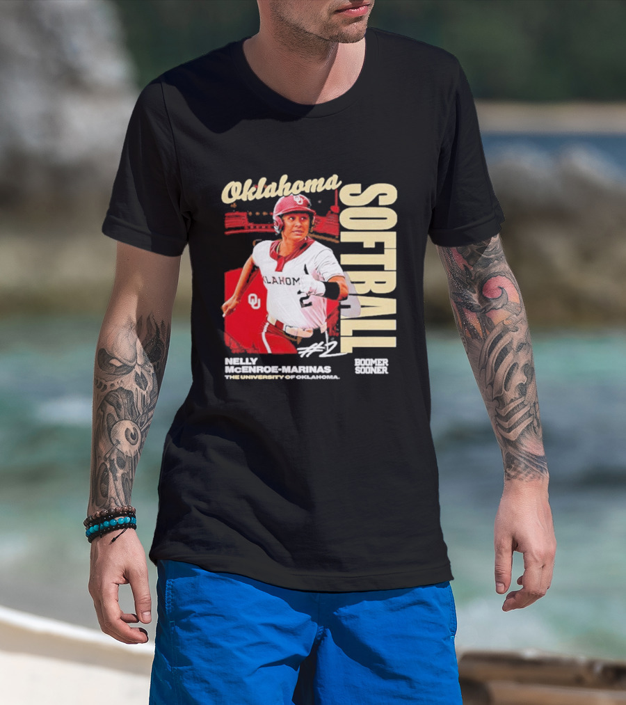 Nelly McEnroe Marinas #2 Oklahoma Sooners Softball Player T-Shirt