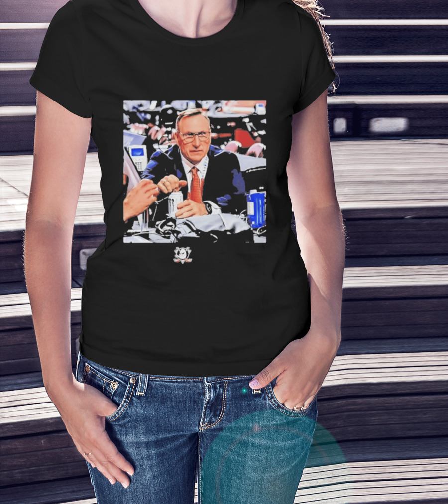 Pat Verbeek Anaheim Ducks General Manager Team Meeting Photo T-Shirt
