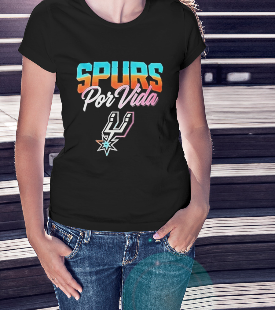 Spurs Por Vida San Antonio Vintage NBA Team Basketball T-Shirt