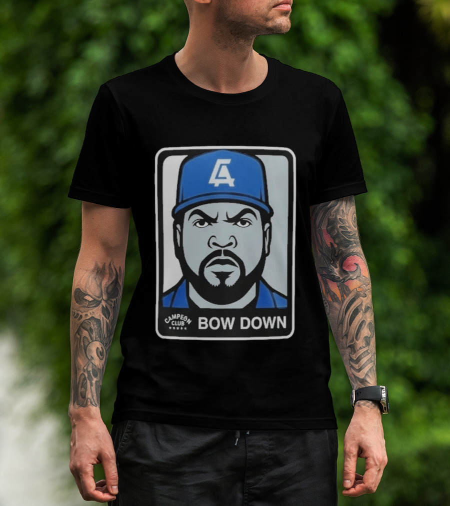 2026 LA Dodgers Ice Cube Bow Down Campeon Club T-Shirt