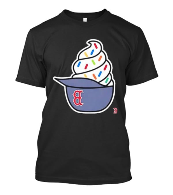 Boston Red Sox Ice Cream Helmet With Sprinkles Baseball Fans T-Shirt