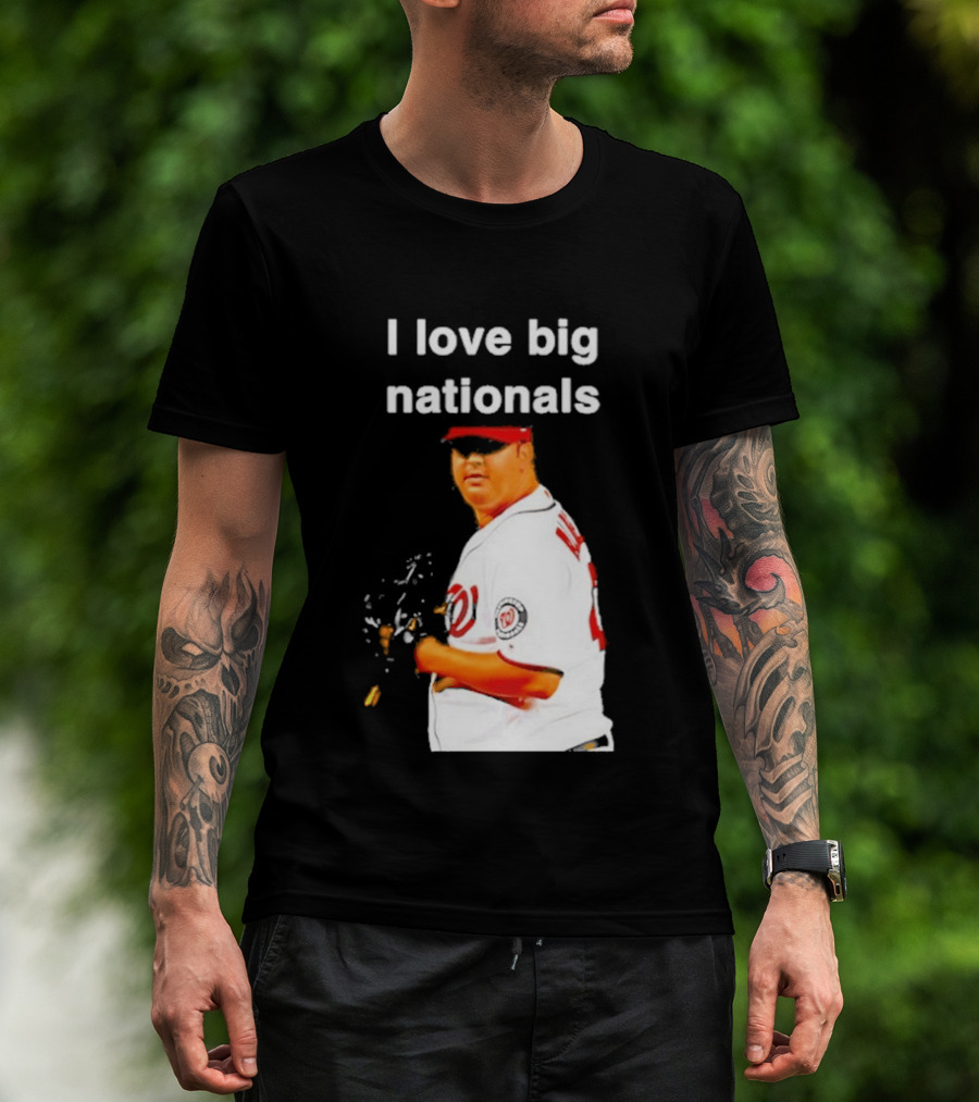 Todd Coffey Washington Nationals I Love Big Nationals White Jersey T-Shirt