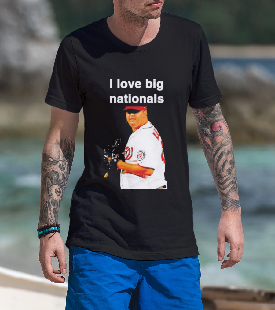 Todd Coffey Washington Nationals I Love Big Nationals White Jersey T-Shirt