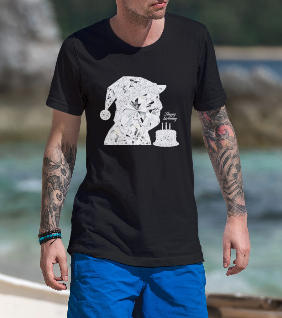 Happy Birthday Trump Diamond Wizard With Crystal Hat And Cake T-Shirt