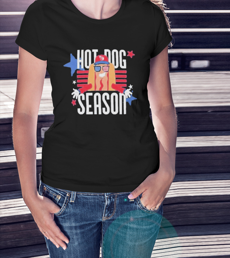 Hot Dog Season Jarrett Allen Patriotic Fun T-Shirt