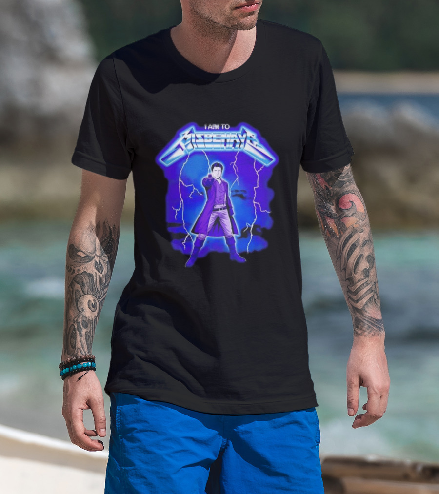 Firefly Malcolm Reynolds I Aim To Misbehave Electric T-Shirt