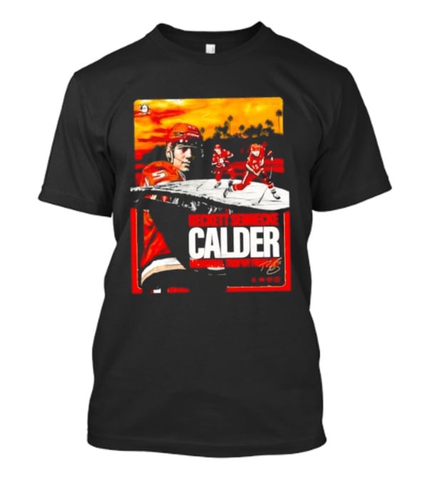 Beckett Sennecke Calder Memorial Trophy Finalist Hockey Player Action Scene T-Shirt