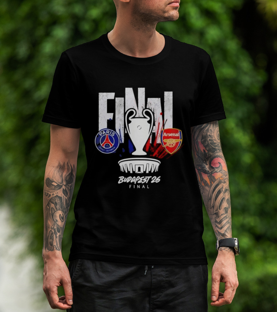 Paris Saint Germain Arsenal Final 2026 Budapest UCL T-Shirt