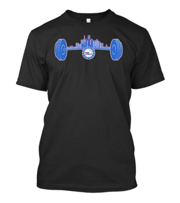 Philadelphia 76ers Skyline Weightlifting Philly Strong Series T-Shirt