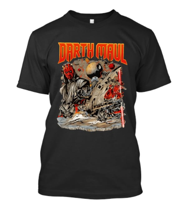 Darth Maul Star Wars Sith Lord Speedster Lightsaber Duel Scene T-Shirt