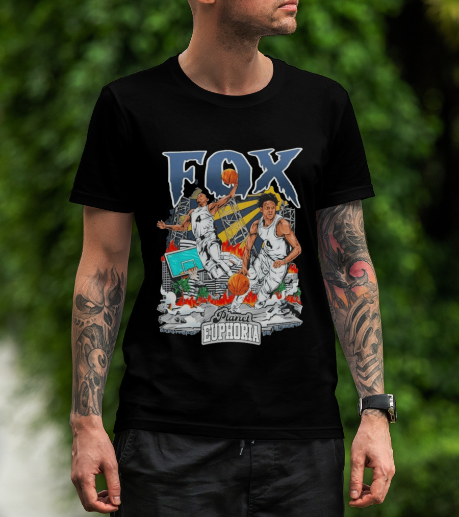 Fox Planet Euphoria Court Crusher Basketball Action T-Shirt