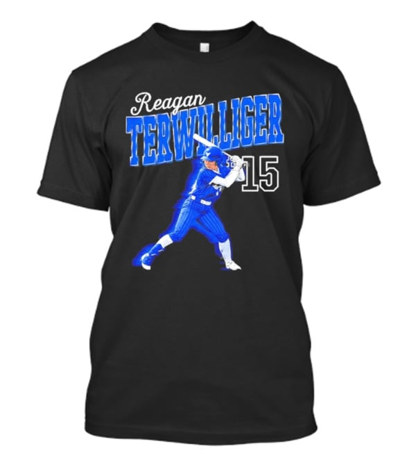 Reagan Terwilliger 15 Buffalo Bulls Softball Player Swing T-Shirt