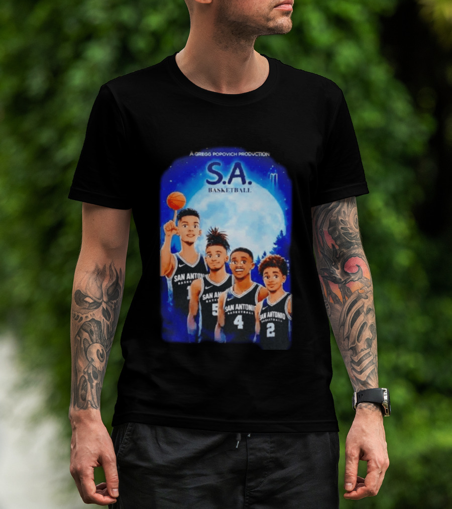 S.A. Basketball San Antonio Spurs A Gregg Popovich Production T-Shirt