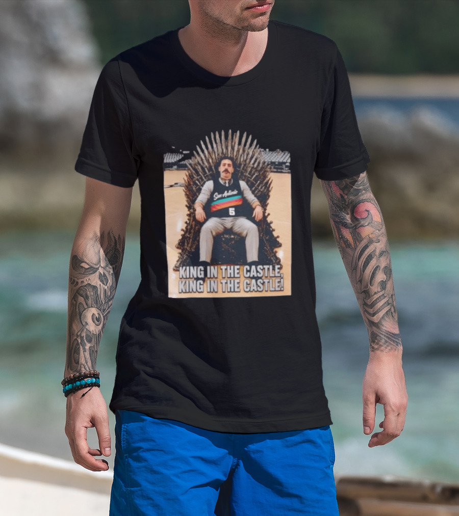 San Antonio Spurs King In The Castle Iron Throne T-Shirt