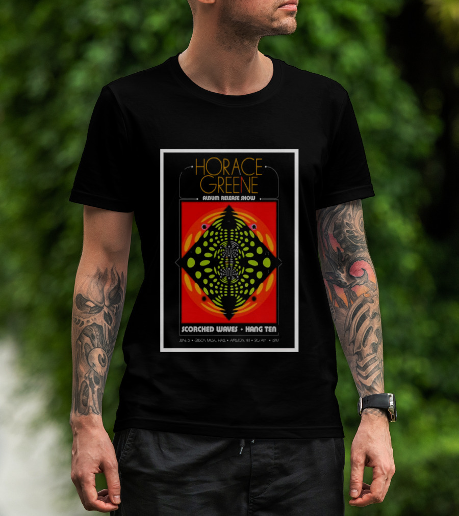 Horace Greene Album Release Show Scorched Waves Hang Ten June 6 Gibson Music Hall Appleton WI Symmetrical T-Shirt