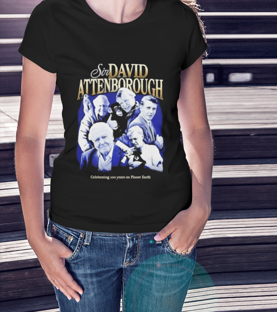 Sir David Attenborough Centennial Celebration On Planet Earth T-Shirt