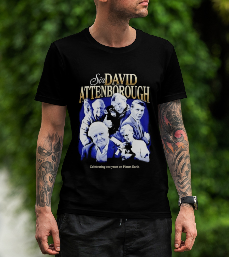 Sir David Attenborough Centennial Celebration On Planet Earth T-Shirt