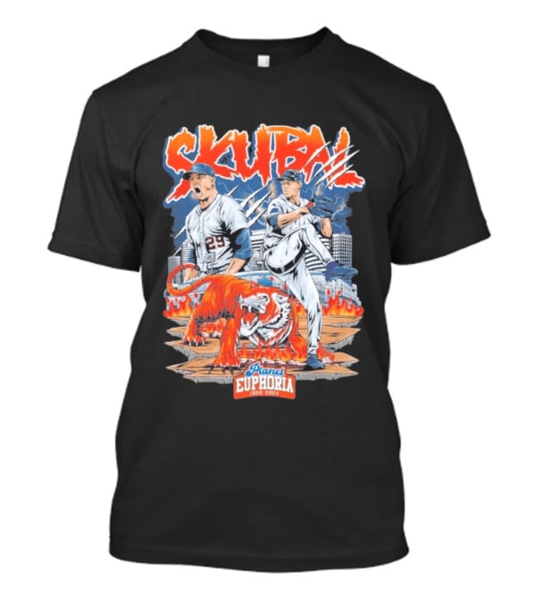 Skubal Tiger's Rage Baseball Planet Euphoria 25 T-Shirt