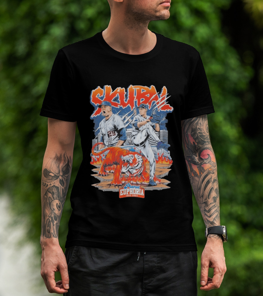 Skubal Tiger's Rage Baseball Planet Euphoria 25 T-Shirt