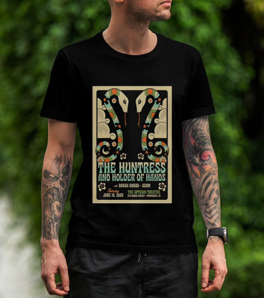 Thursday June 18 2026 The Huntress And Holder Of Hands Dakou Dakou Berm Uptown Theatre Providence RI T-Shirt