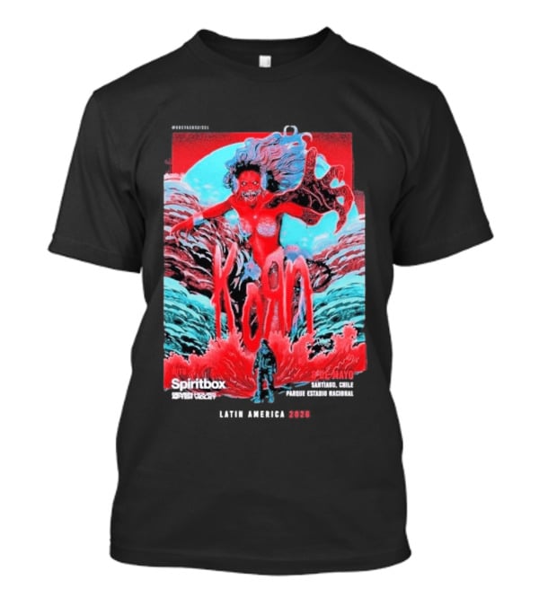 KoRn Santiago Chile Parque Estadio Bicentenario May 8 2026 With Spiritbox Latin America Event T-Shirt