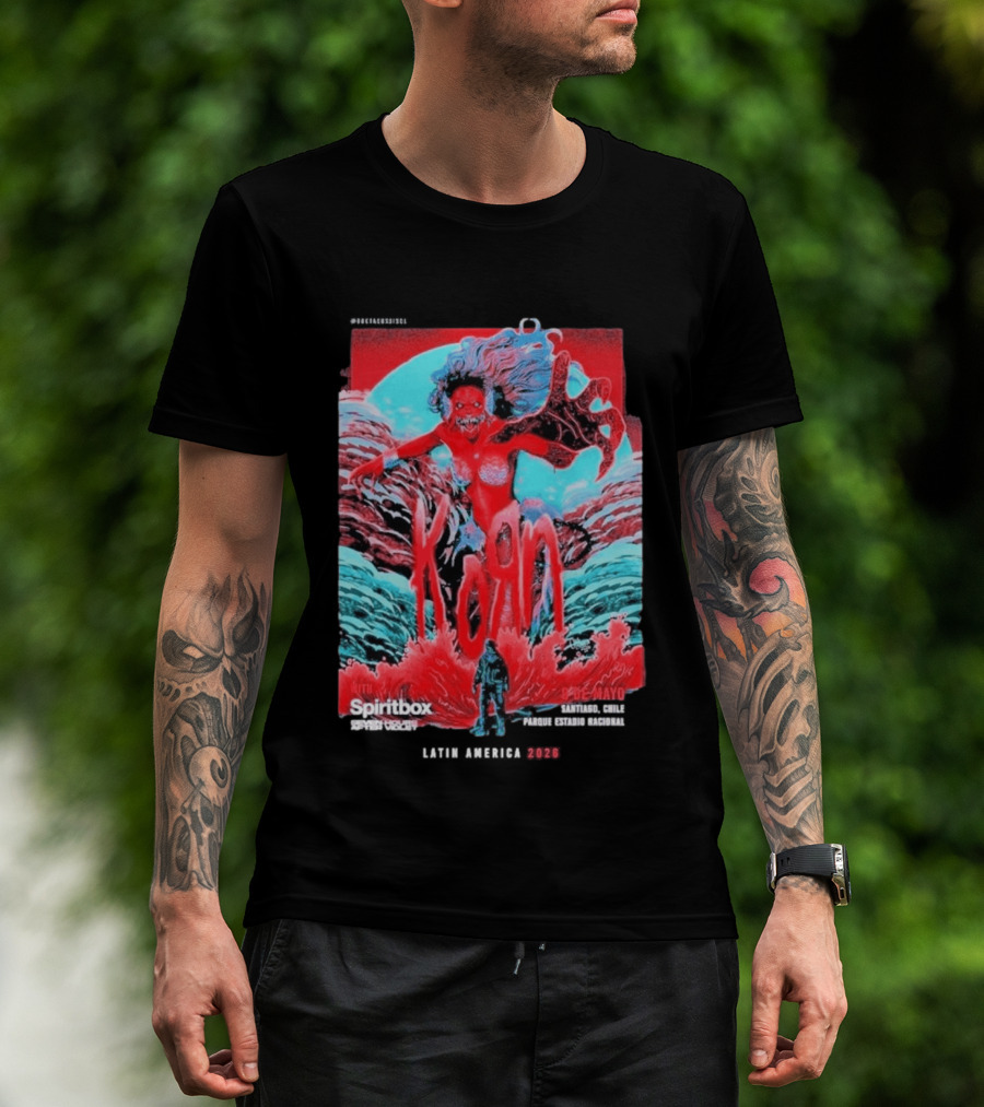 KoRn Santiago Chile Parque Estadio Bicentenario May 8 2026 With Spiritbox Latin America Event T-Shirt
