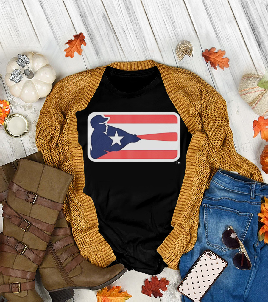 Liga de Béisbol Profesional Roberto Clemente MLB Puerto Rico Flag Baseball Player Star T-Shirt