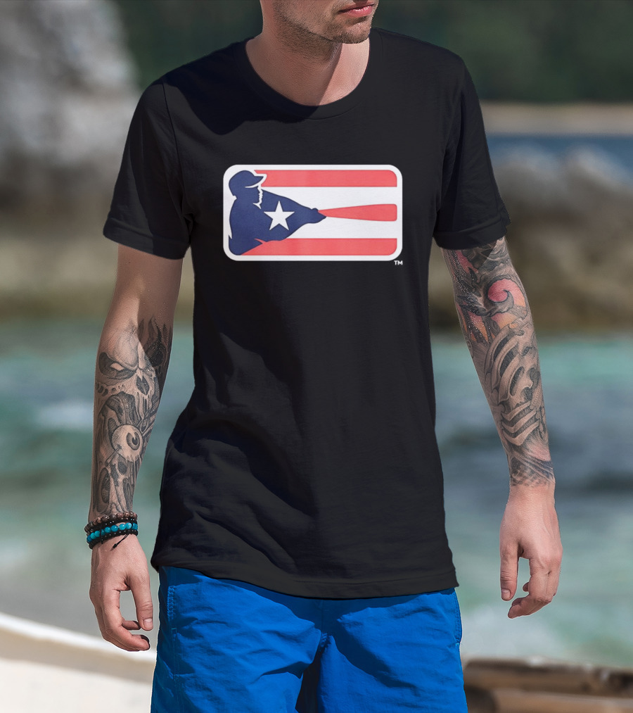 Liga De Béisbol Profesional Roberto Clemente MLB Puerto Rico Flag Baseball Player Star T-Shirt