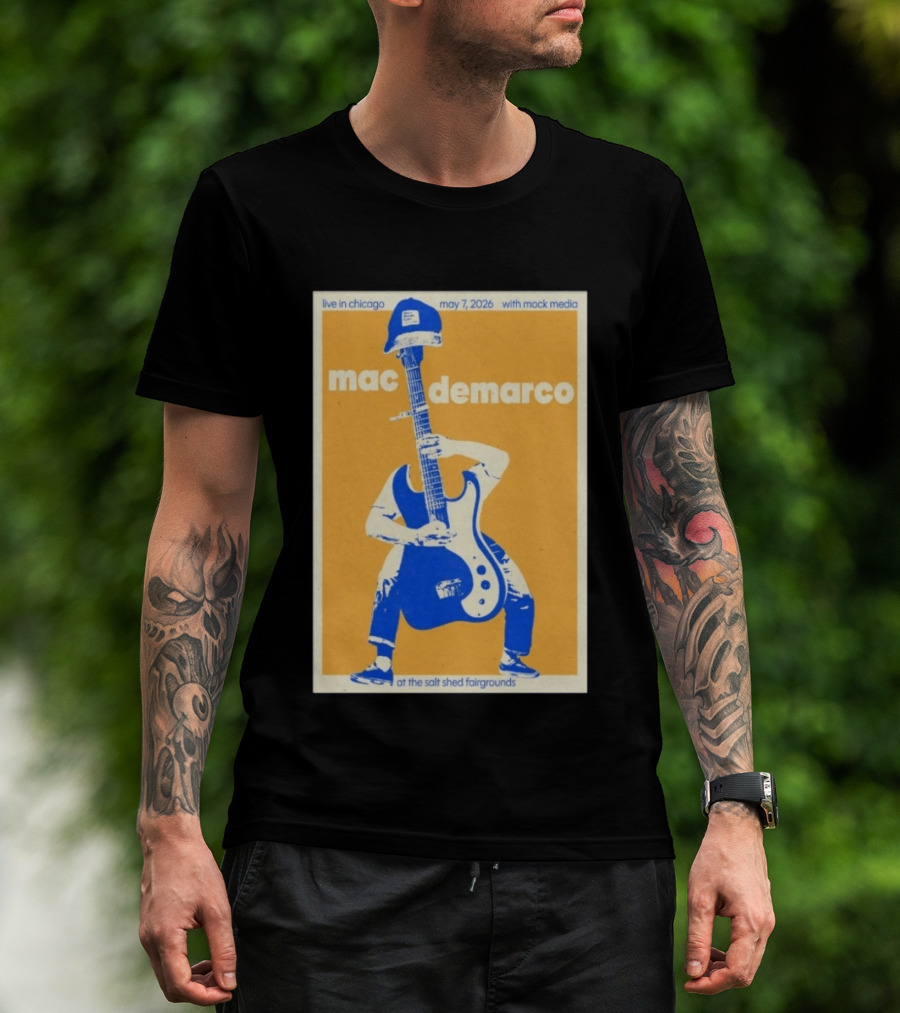 Live In Chicago Mac DeMarco May 7 2026 At The Salt Shed Fairgrounds With Mock Media T-Shirt