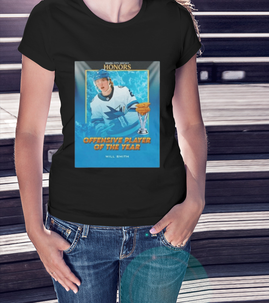 Shark City Hockey Honors Offensive Player Of The Year Will Smith San Jose Sharks T-Shirt