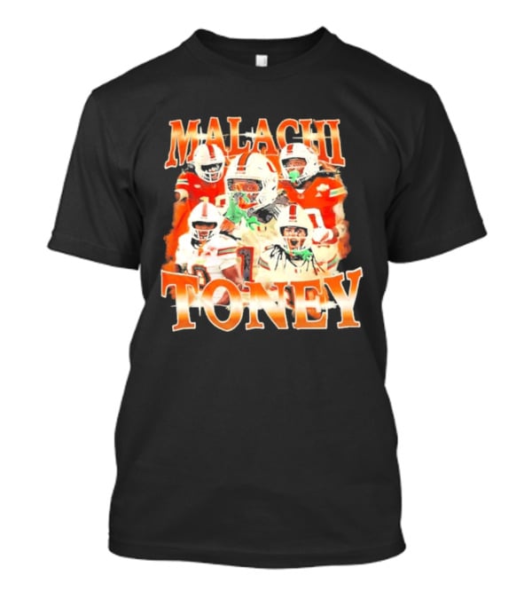 Malachi Toney Miami Hurricanes Football Collage T-Shirt