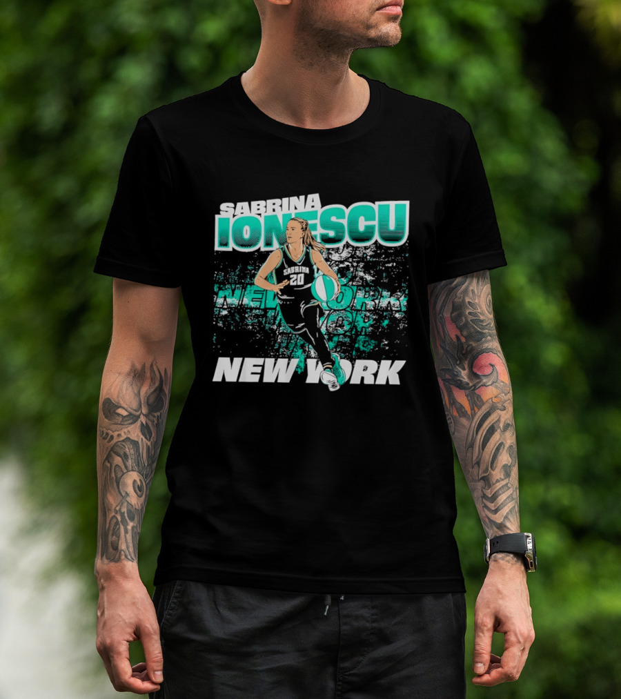 Sabrina Ionescu New York Liberty Street Ball WNBA T-Shirt
