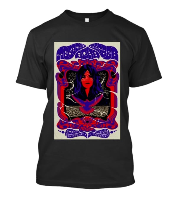 Melody's Echo Chamber Austin Psych Fest 2026 May 9 Austin TX Psychedelic Art Red Purple Woman Bird T-Shirt