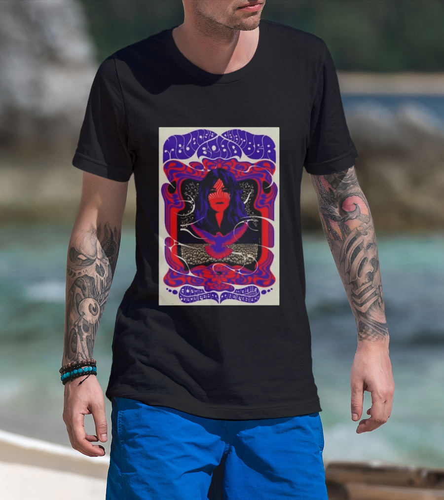 Melody's Echo Chamber Austin Psych Fest 2026 May 9 Austin TX Psychedelic Art Red Purple Woman Bird T-Shirt