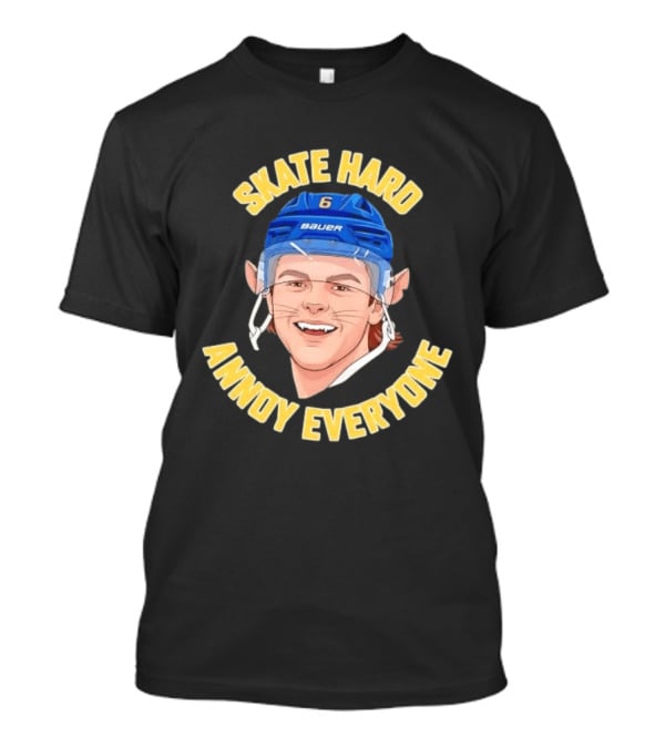 Zach Benson Skate Hard Annoy Everyone Sabres Bauer Helmet T-Shirt