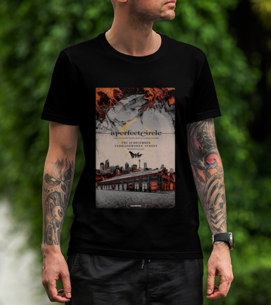 A Perfect Circle Thu 10 December Carriageworks Sydney Special Sunset Show With Puscifer T-Shirt