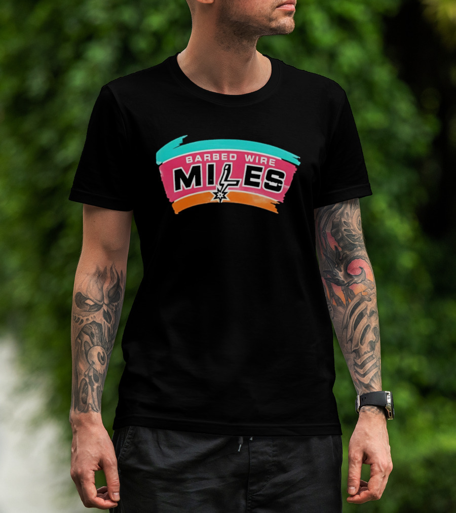 Barbed Wire Miles San Antonio Lightning T-Shirt