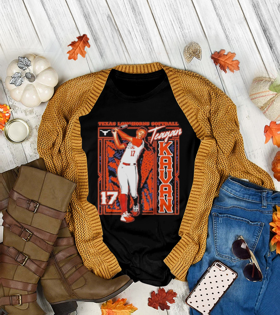 Teagan Kavan 17 Texas Longhorns Softball Team Player T-Shirt
