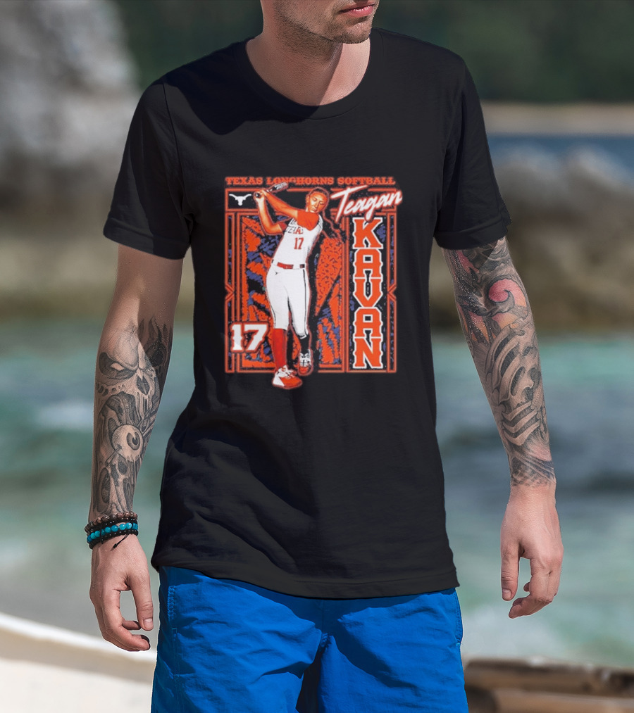 Teagan Kavan 17 Texas Longhorns Softball Team Player T-Shirt