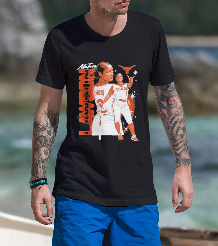 Mataia Lawson Texas Longhorns Softball Player Number 3 T-Shirt