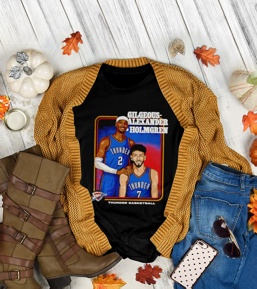 Gilgeous Alexander Holmgren Thunder Basketball Oklahoma City NBA T-Shirt
