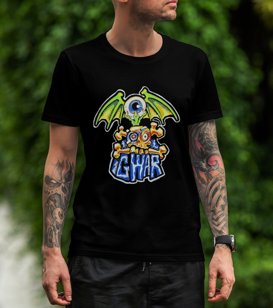 GWAR Flying Eyeball Skull Punk Rock Band Winged Monster T-Shirt
