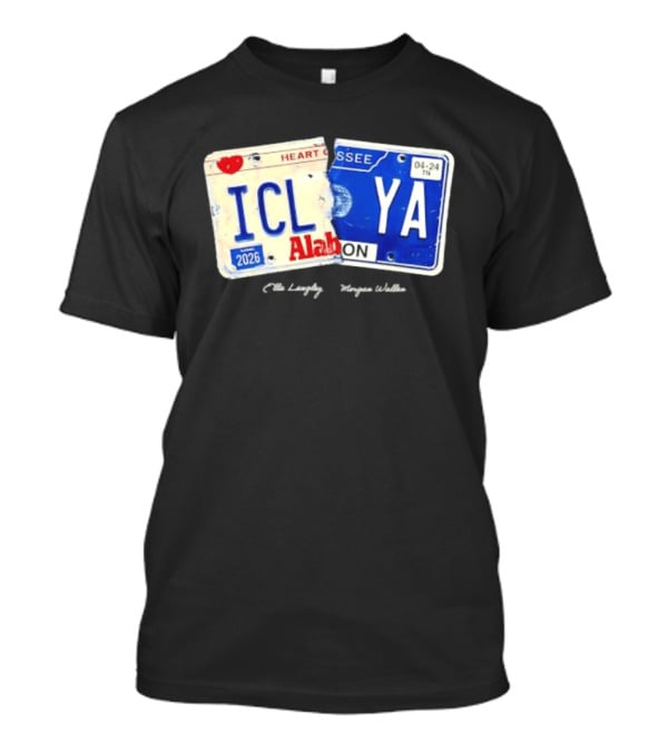 I Can't Love You Anymore Alabama Tennessee License Plate Heart Breakup T-Shirt