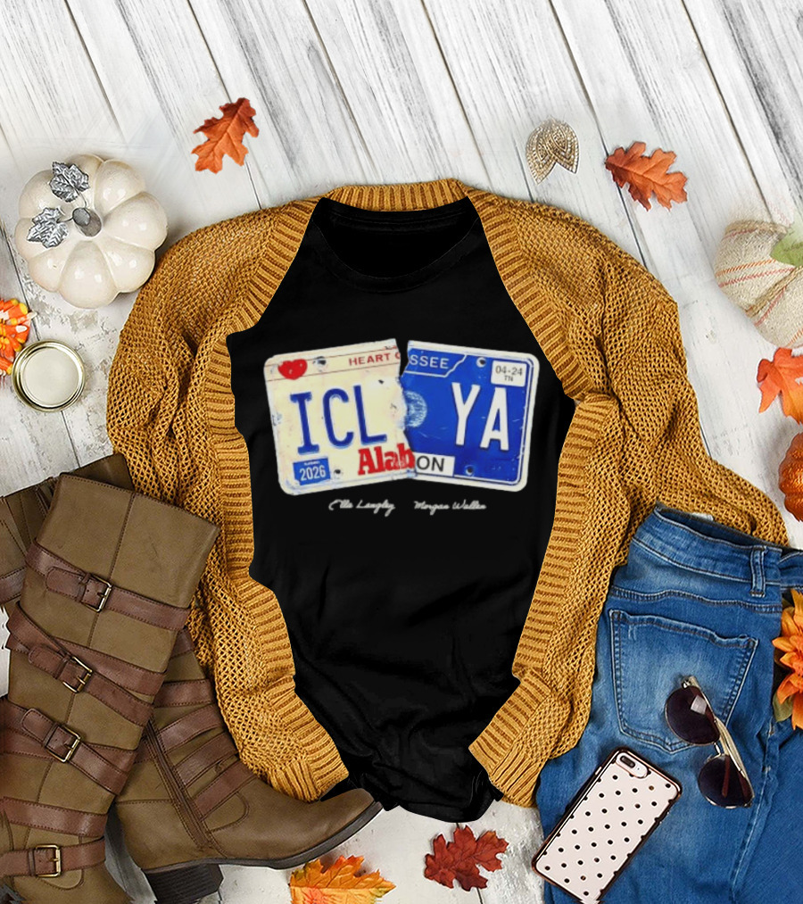 I Can't Love You Anymore Alabama Tennessee License Plate Heart Breakup T-Shirt