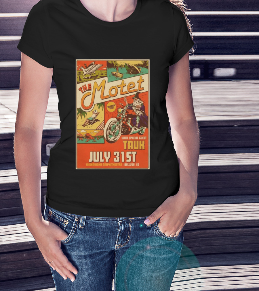 The Motet Summer Tour July 31st Mishawaka Amphitheatre Bellvue CO With Special Guest Tauk T-Shirt