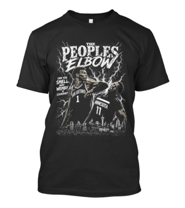 Victor Wembanyama Peoples Elbow Naz Reid Basketball T-Shirt