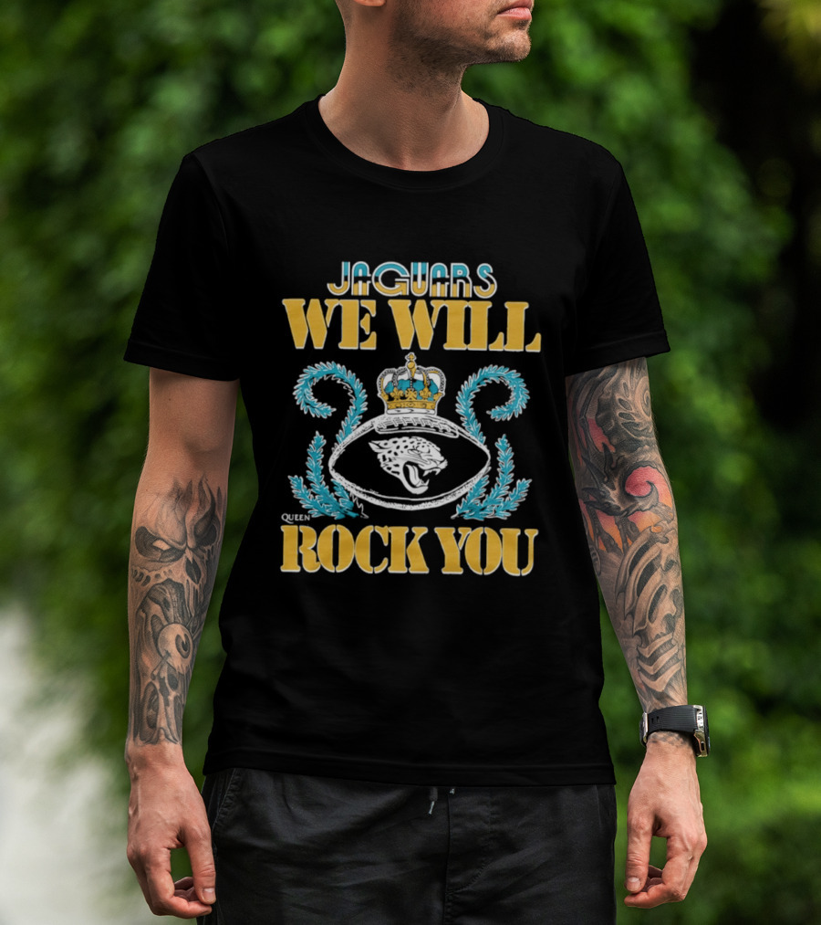Jaguars We Will Rock You Crown Football T-Shirt