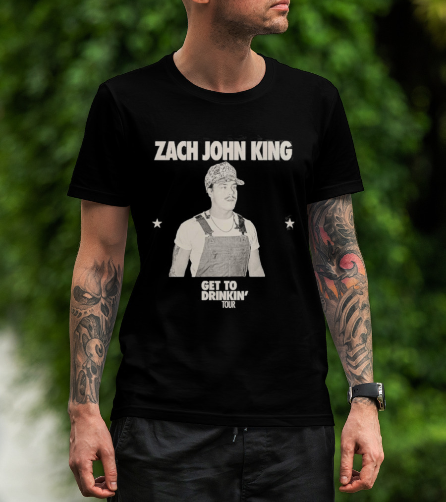 Zach John King 2026 North America Tour Get To Drinkin' Schedule T-Shirt
